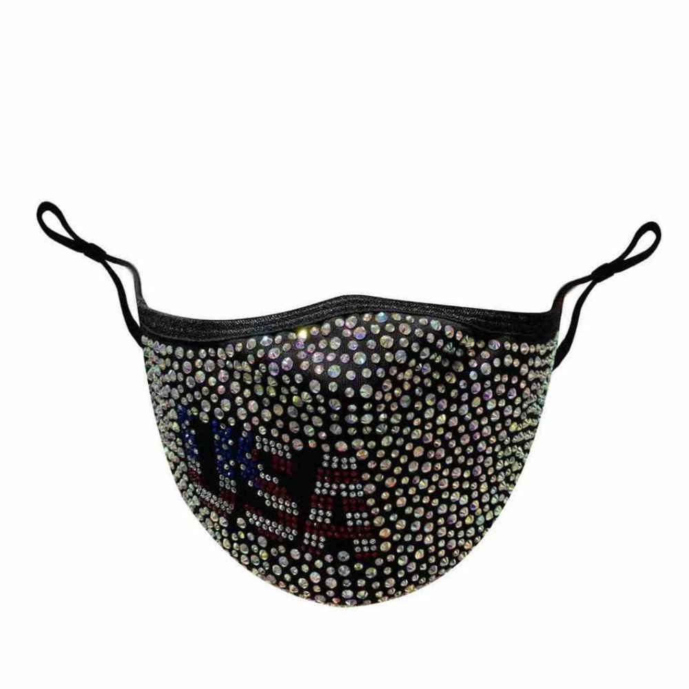 BLING RHINESTONE Patriotic Rhinestone Face Masks